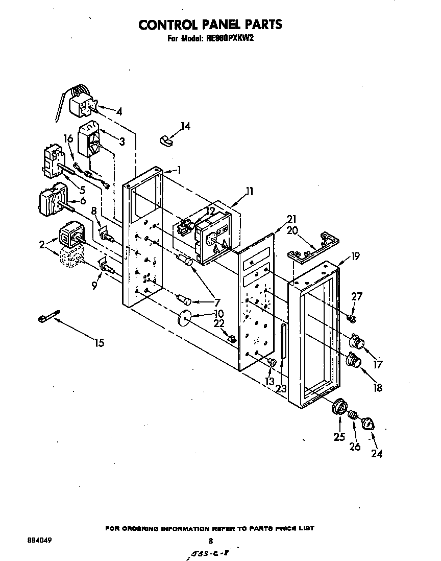 Whirlpool RE960PXKW2 control diagram