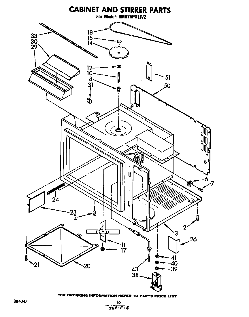Whirlpool RM975PXLW2 cabinet and stirrer diagram