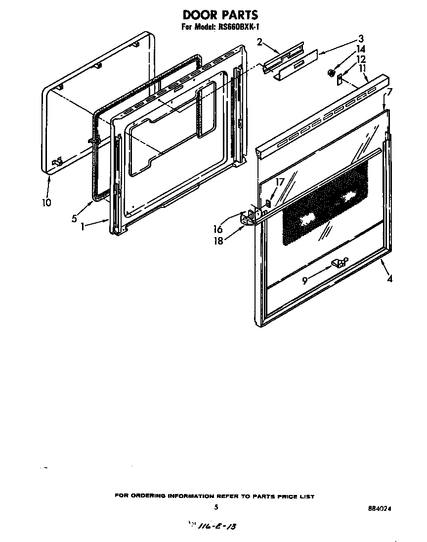 Whirlpool RS660BXK1 door diagram