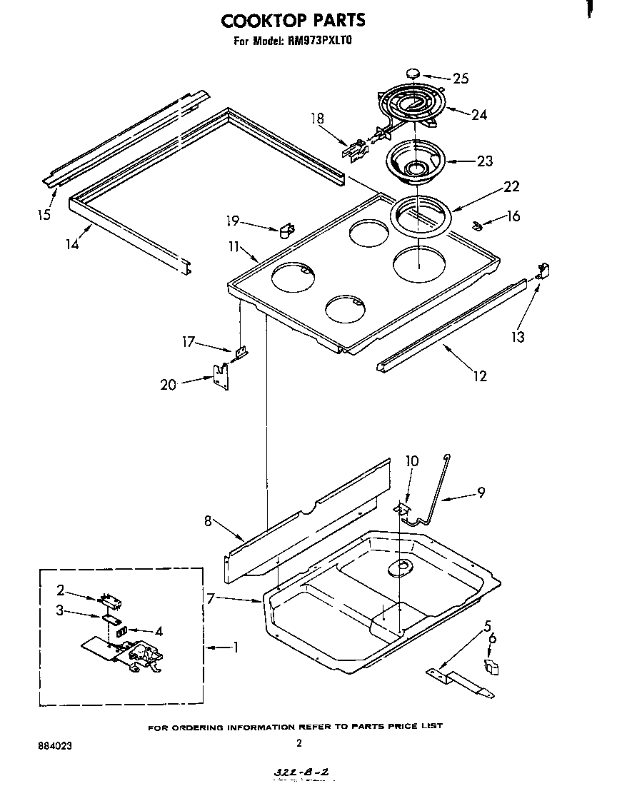 Whirlpool RM973PXLT0 cooktop diagram