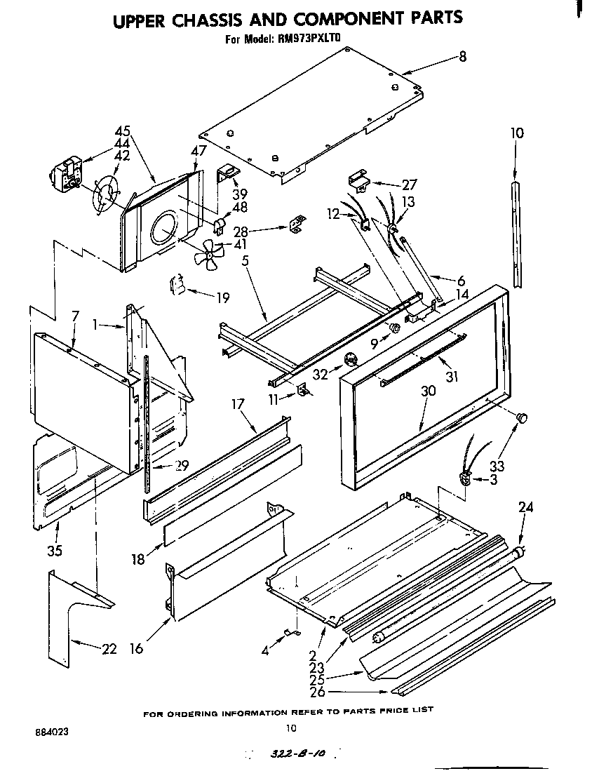 Whirlpool RM973PXLT0 upper chassis and components diagram
