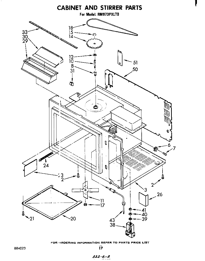 Whirlpool RM973PXLT0 cabinet and stirrer diagram