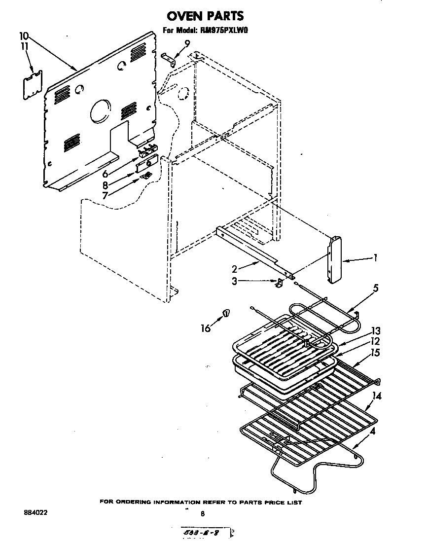 Whirlpool RM975PXLW0 oven (continued) diagram
