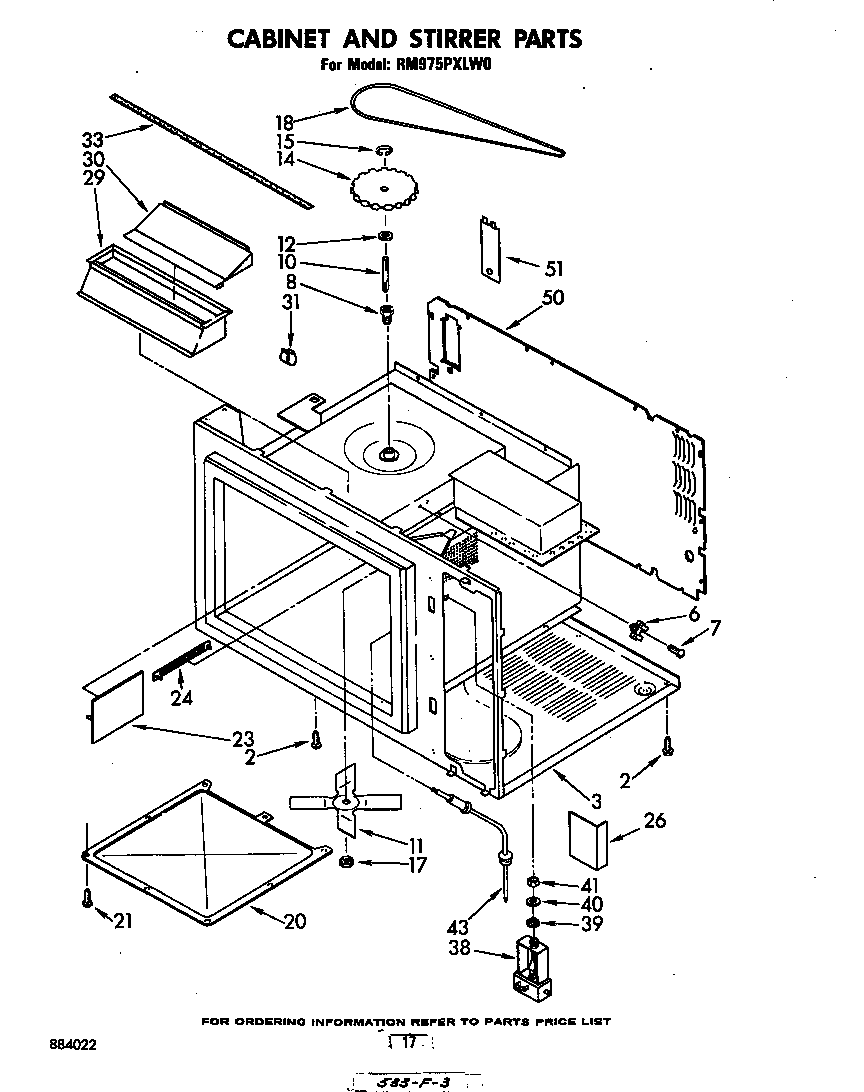 Whirlpool RM975PXLW0 cabinet and stirrer diagram