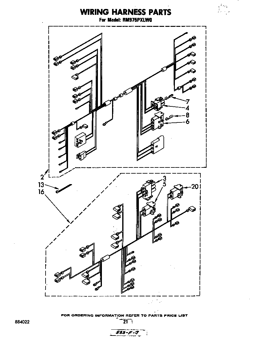 Whirlpool RM975PXLW0 wiring harness diagram