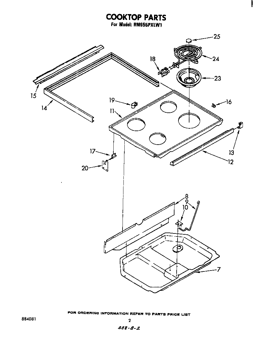 Whirlpool RM955PXLW1 cooktop diagram