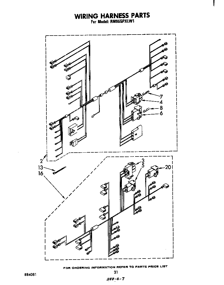 Whirlpool RM955PXLW1 wiring harness diagram