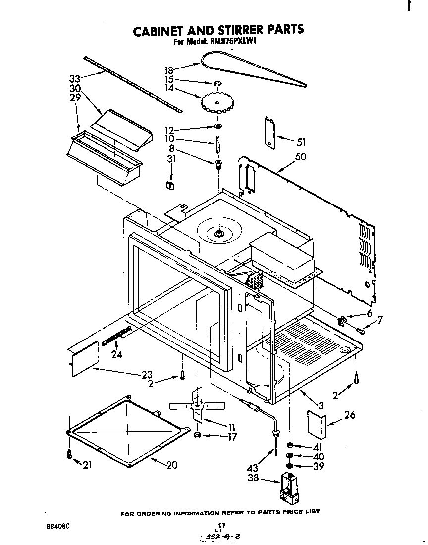 Whirlpool RM975PXLW1 cabinet and stirrer diagram