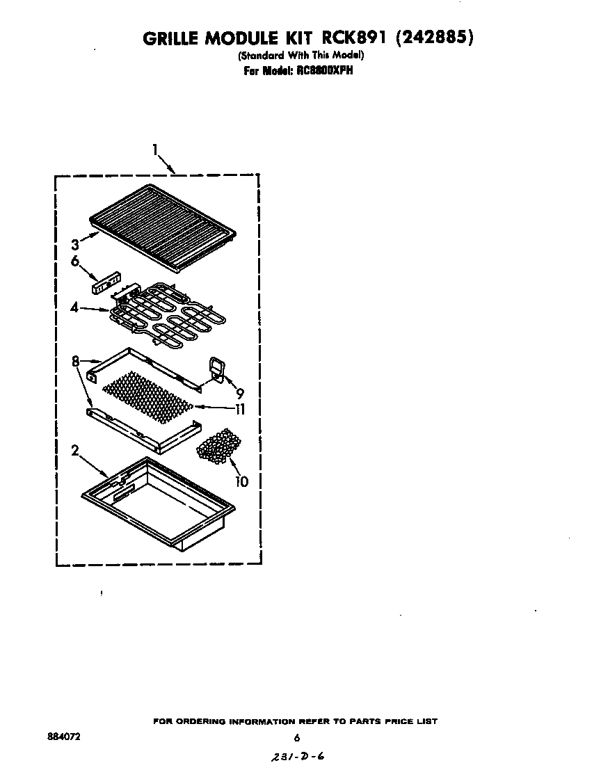 Whirlpool RC8800XPH grill rck891 diagram