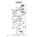 Whirlpool RE963PXPT0 cooktop diagram