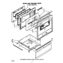 Whirlpool RE963PXPT0 door and drawer diagram
