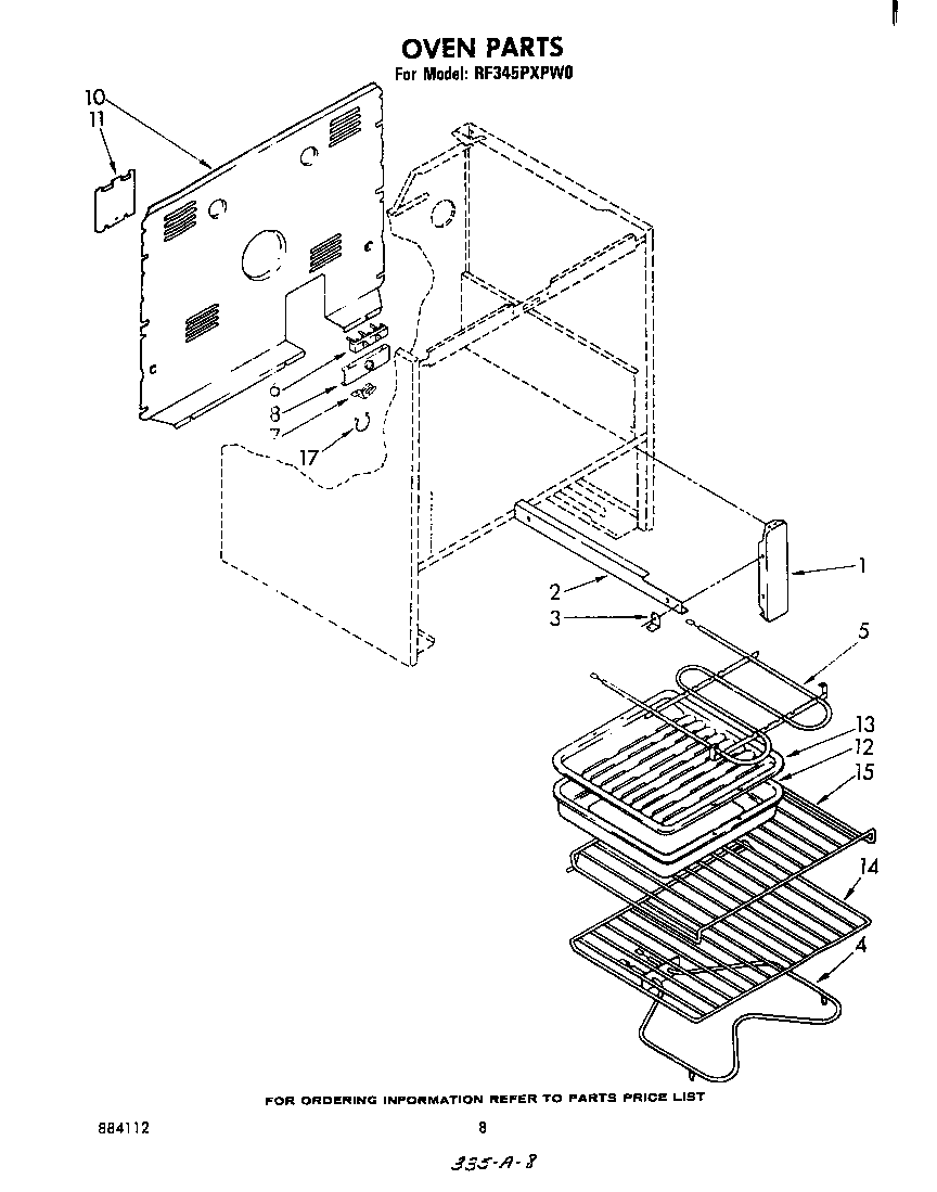 Whirlpool RF345PXPW0 oven (continued) diagram