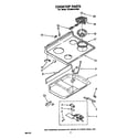 Whirlpool RF395PXPW0 cooktop diagram