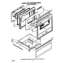 Whirlpool RF395PXPW0 door and drawer diagram