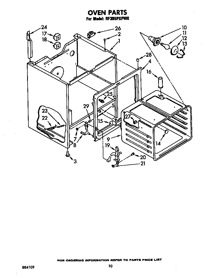 Whirlpool RF395PXPW0 oven (continued) diagram