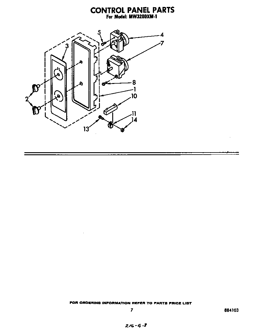 Whirlpool MW3200XM1 control diagram