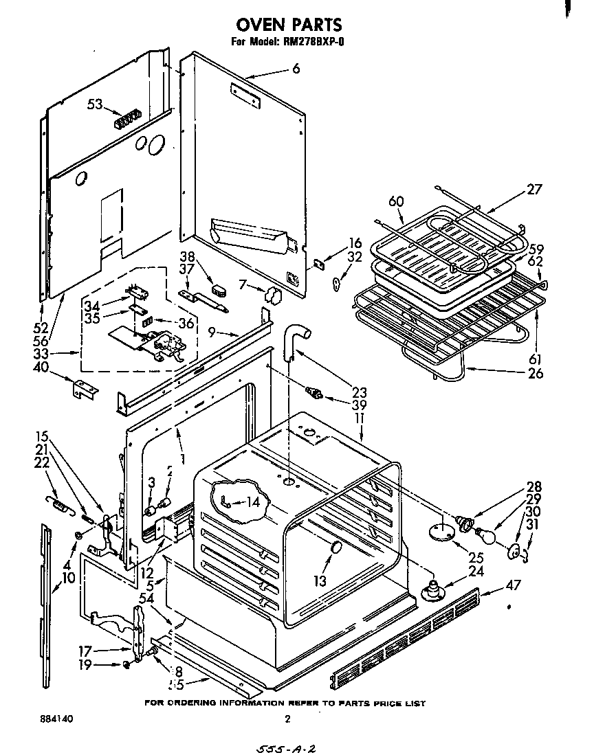 Whirlpool RM278PXP0 oven diagram