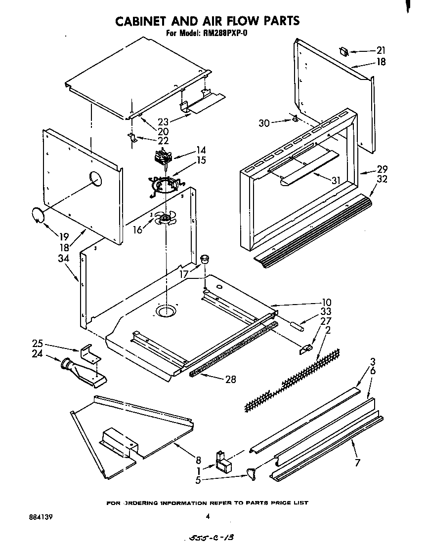 Whirlpool RM288PXP0 cabinet and airflow diagram