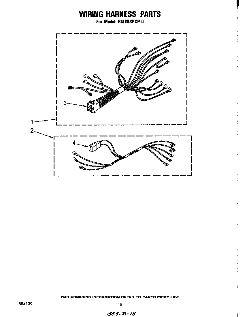 Whirlpool RM288PXP0 wiring harness diagram