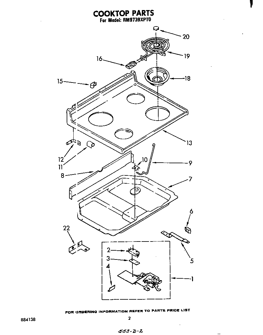 Whirlpool RM973BXPT0 cooktop diagram