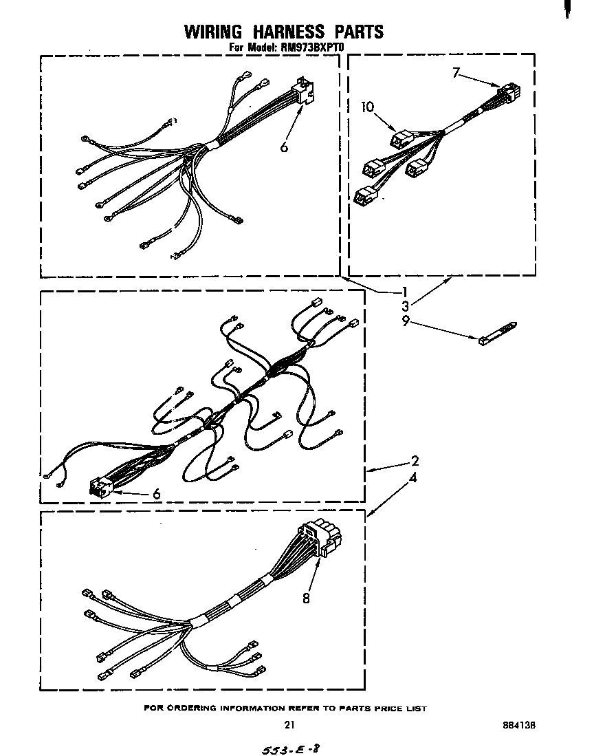 Whirlpool RM973BXPT0 wiring harness cont. diagram