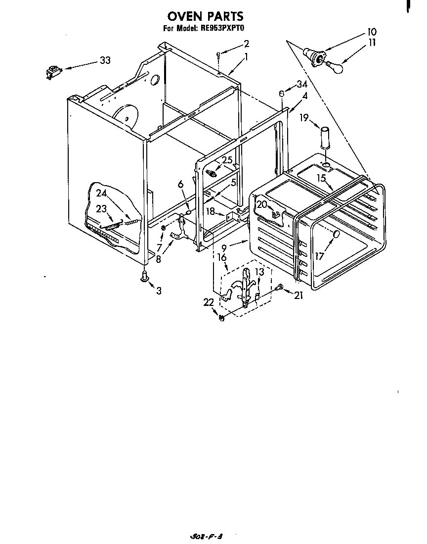 Whirlpool RE953PXPT0 oven diagram