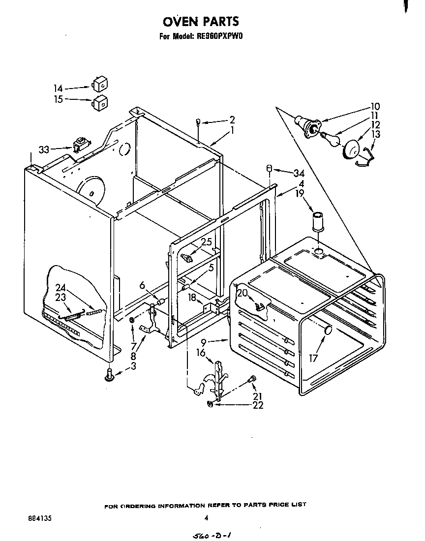 Whirlpool RE960PXPW0 oven diagram