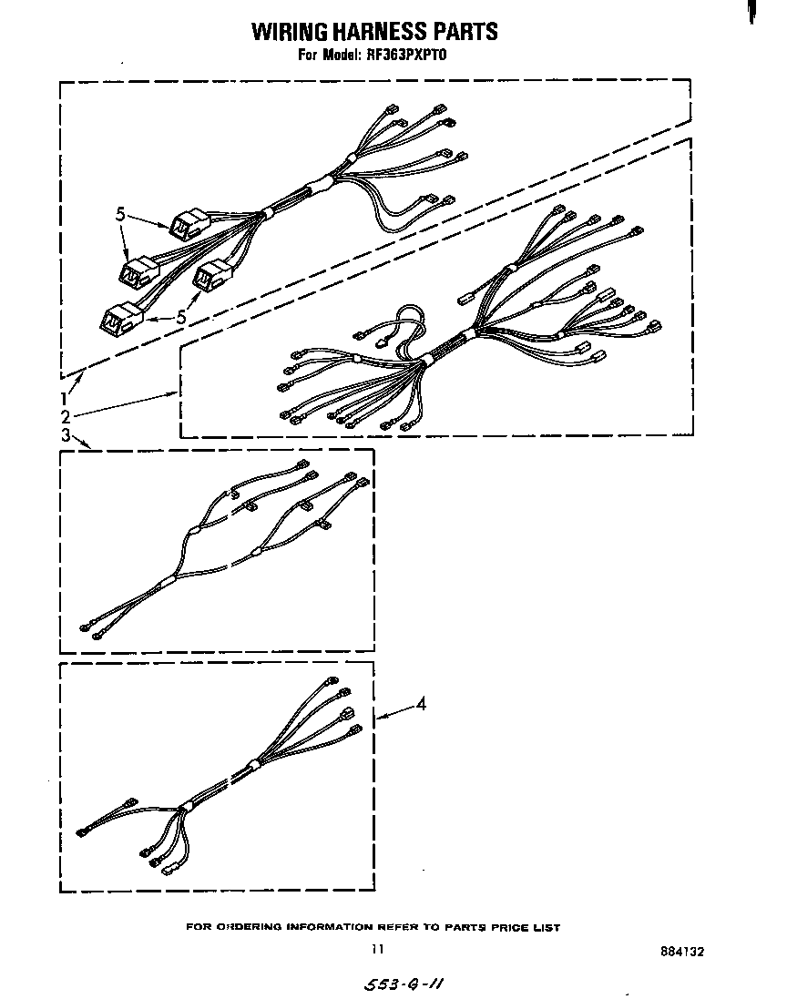 Whirlpool RF363PXPT0 wiring harness diagram