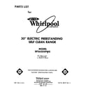 Whirlpool RF3620XPW0 front cover diagram