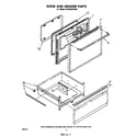 Whirlpool RF3620XPW0 door and drawer diagram