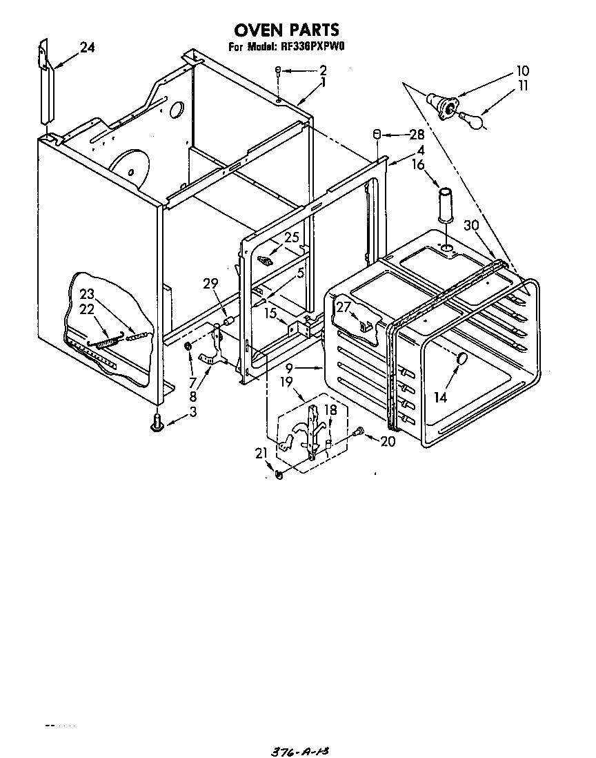 Whirlpool RF336PXPW0 oven (continued) diagram