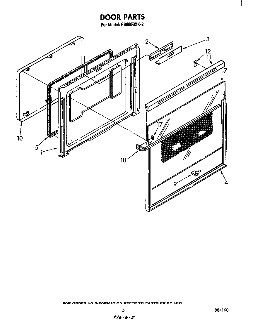 Whirlpool RS660BXK2 door diagram