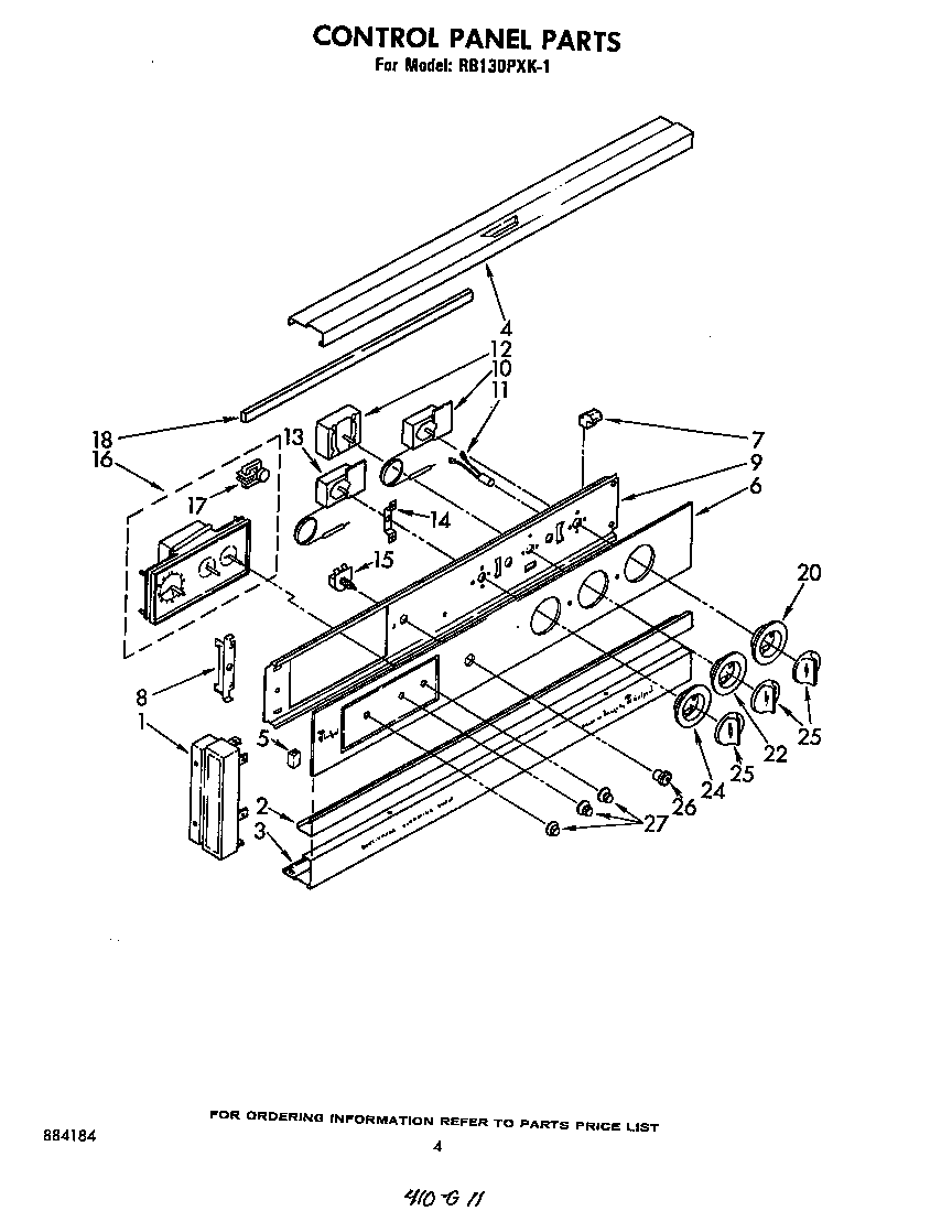 Whirlpool RB130PXK1 control diagram