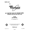 Whirlpool RB1300XKW1 front cover diagram