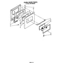 Whirlpool RB1300XKW1 oven door diagram