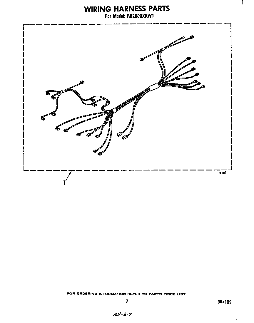 Whirlpool RB2000XKW1 wiring harness diagram