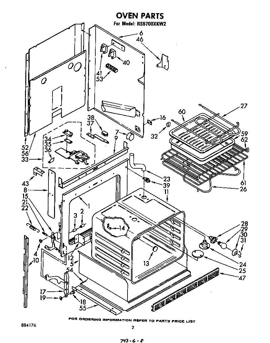 Whirlpool RS6700XKW2 oven diagram