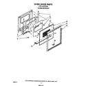 Whirlpool RB130PXK2 oven door diagram