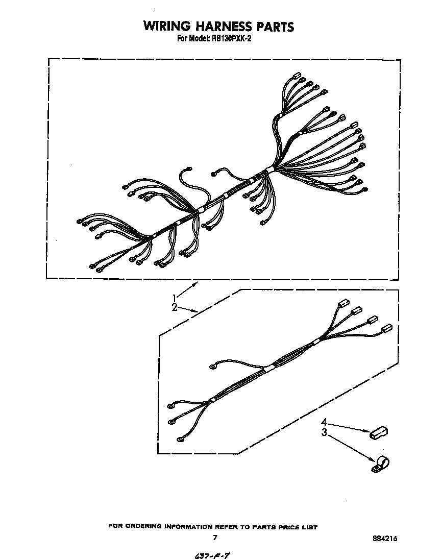 Whirlpool RB130PXK2 wiring harness diagram