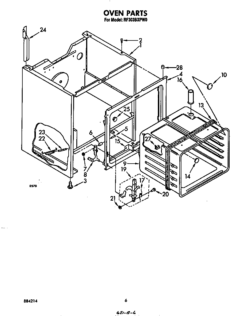 Whirlpool RF303BXPW0 oven diagram