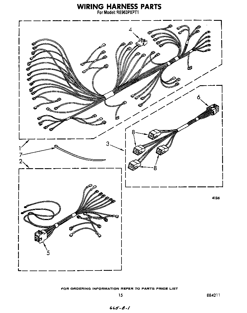Whirlpool RE963PXPT1 wiring harness diagram