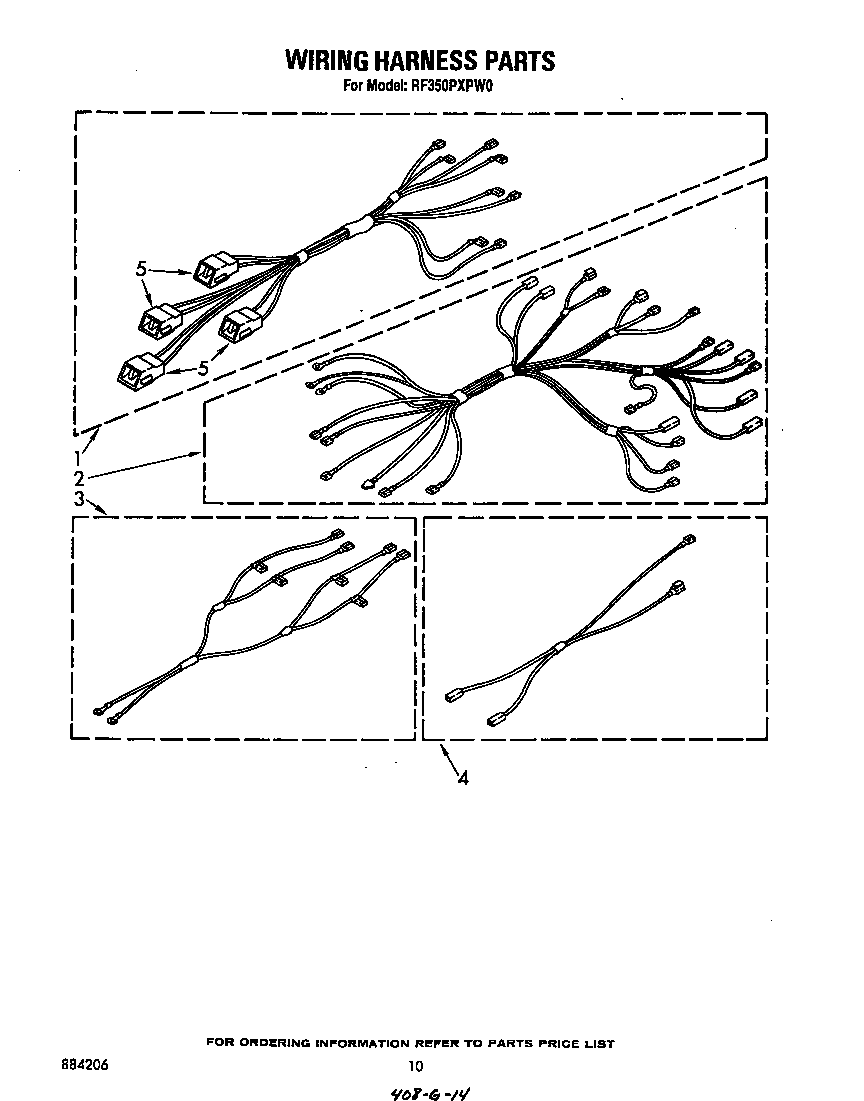 Whirlpool RF350PXPW0 wiring harness diagram