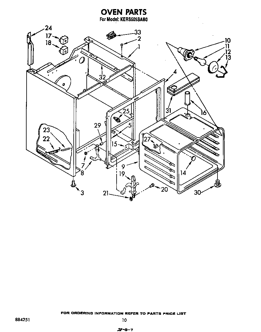 KitchenAid KERS505SWB0 oven diagram