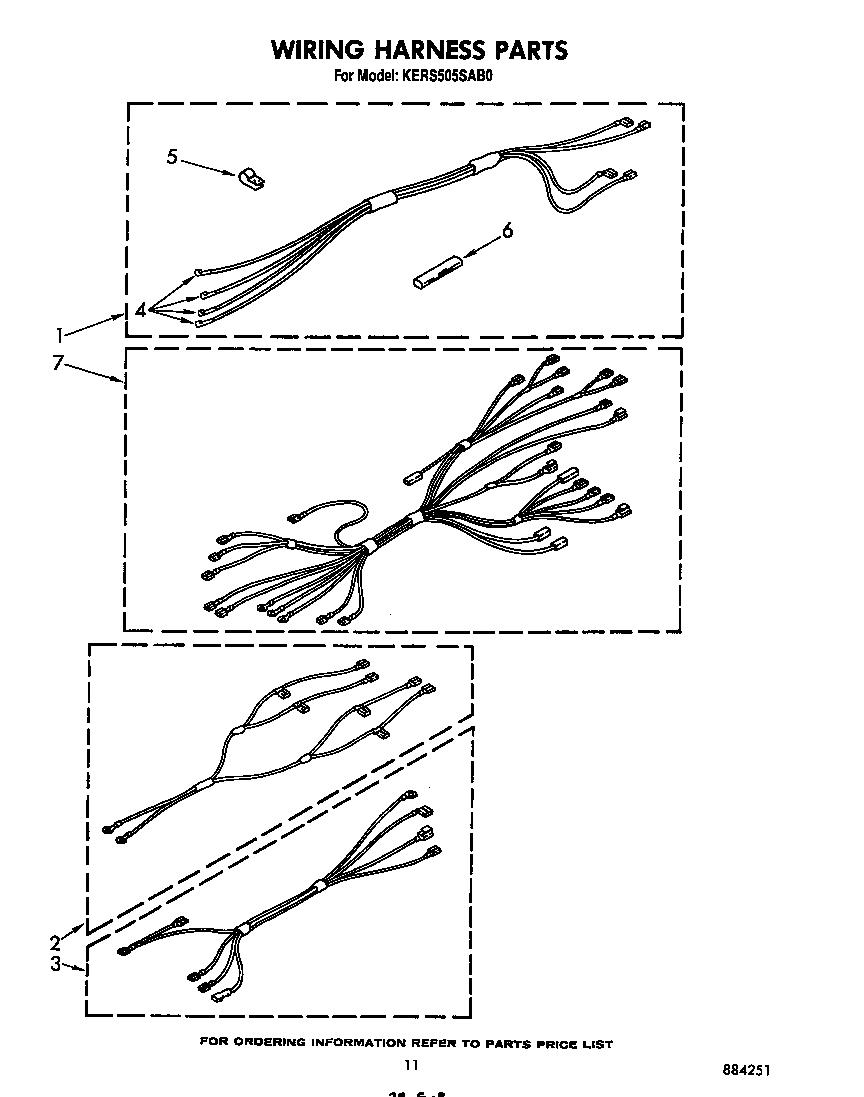 KitchenAid KERS505SWB0 wiring harness diagram