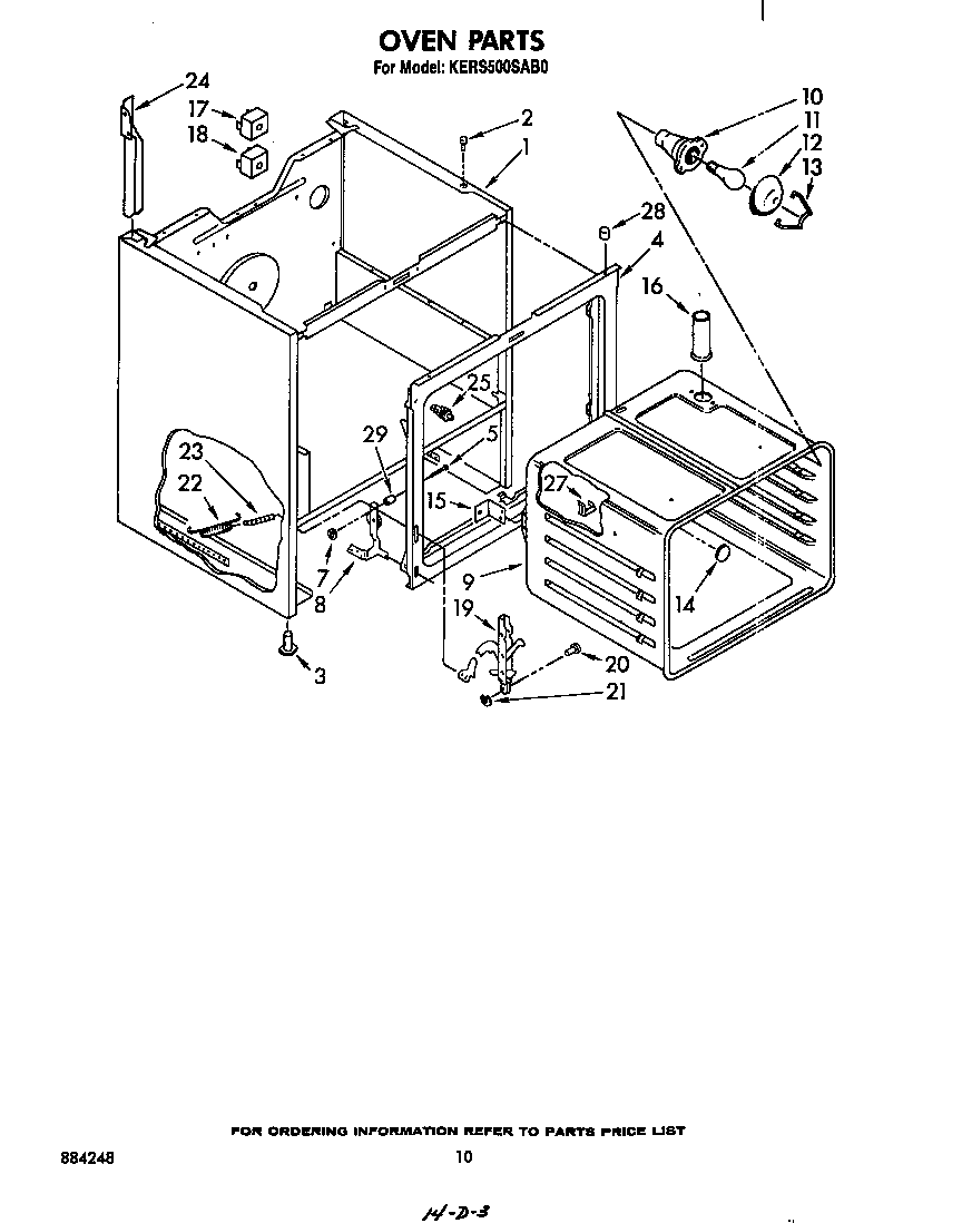 KitchenAid KERS500SWB0 oven diagram