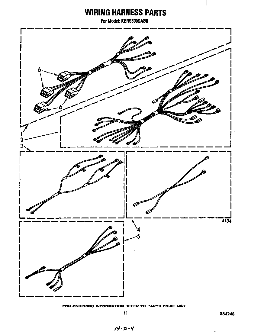KitchenAid KERS500SWB0 wiring harness diagram