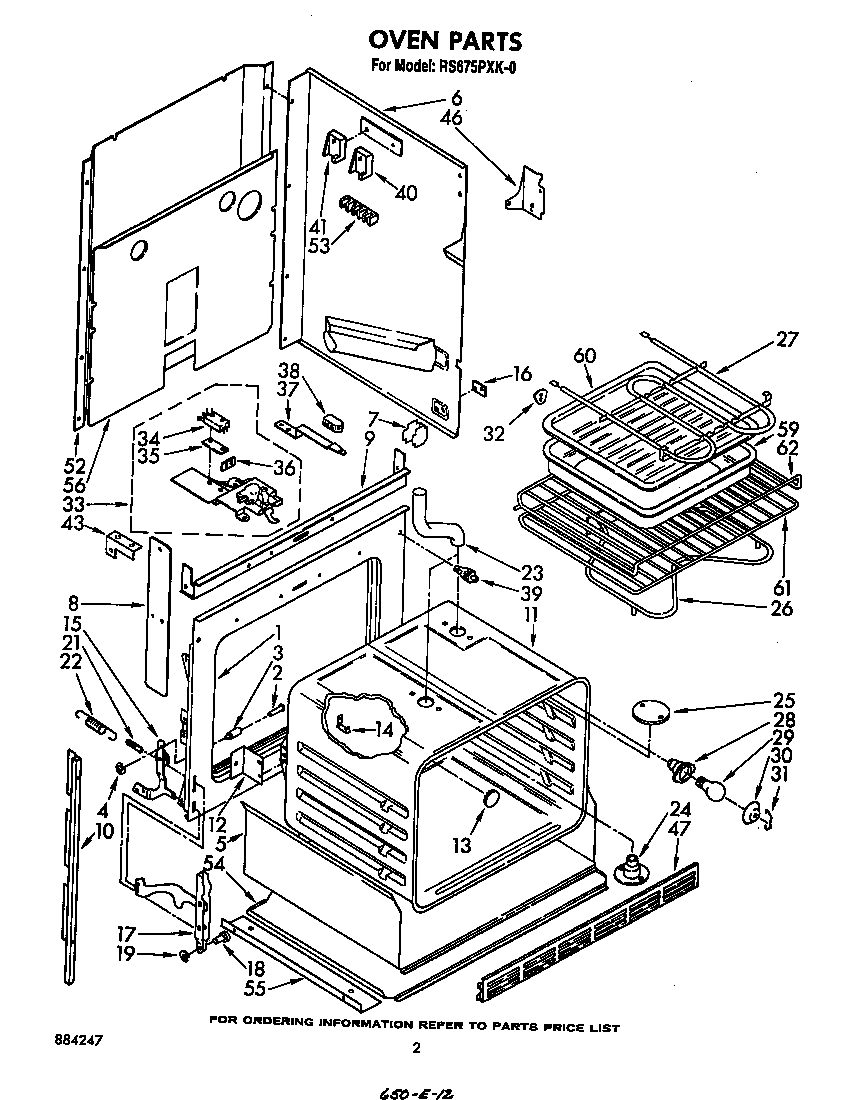 Whirlpool RS675PXK0 oven diagram