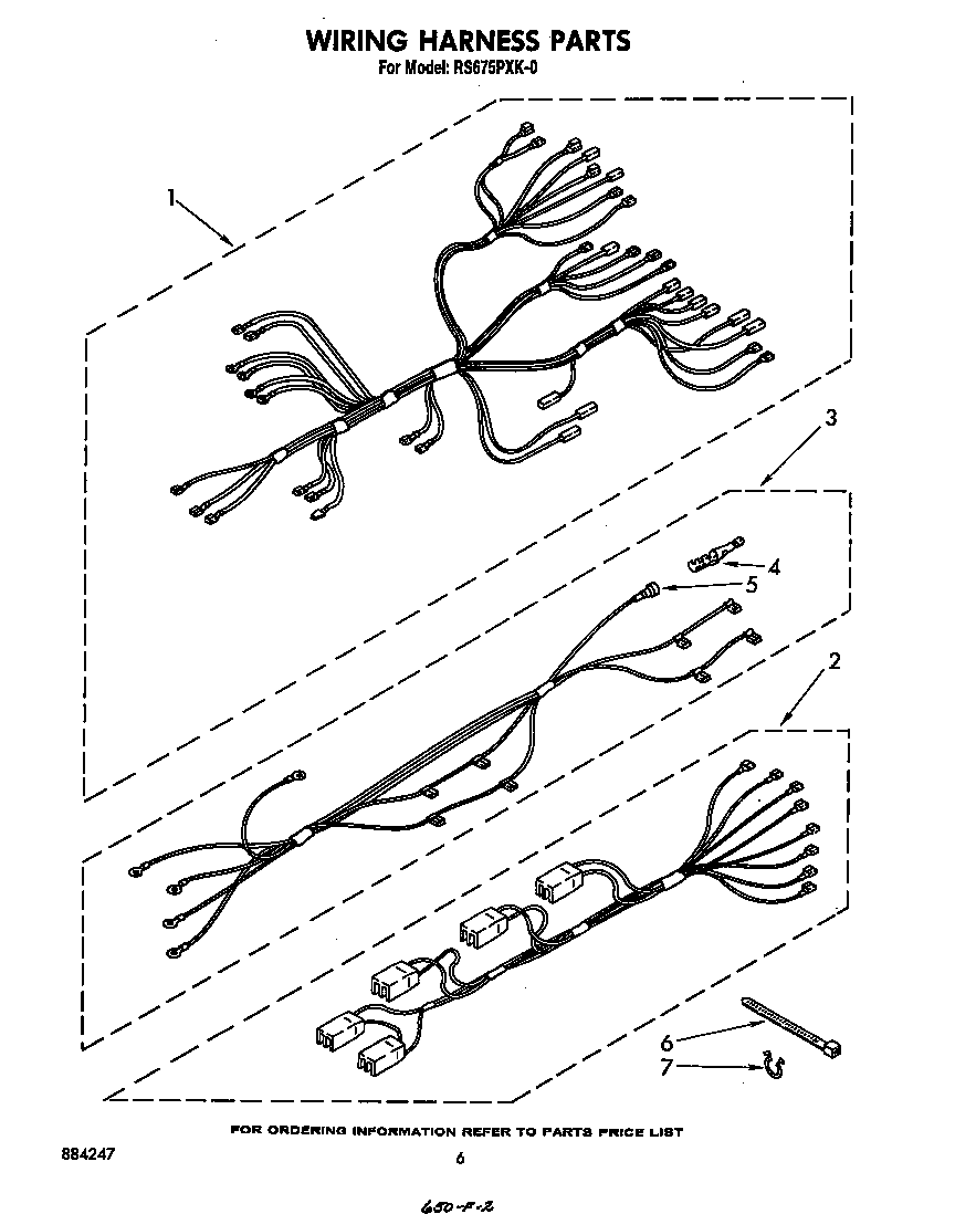 Whirlpool RS675PXK0 wiring harness diagram