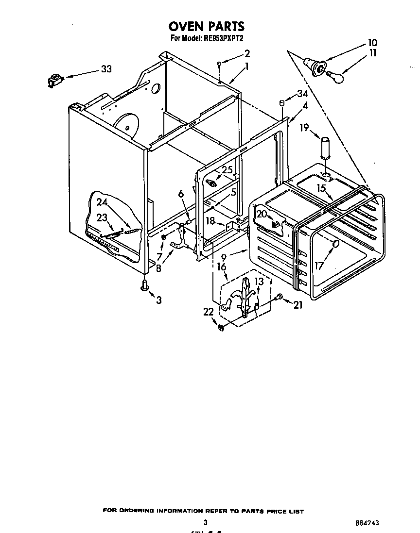 Whirlpool RE953PXPT2 oven diagram