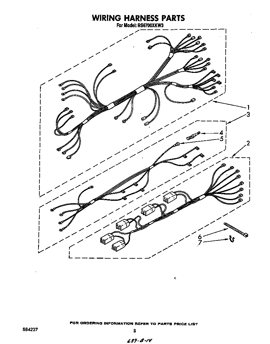 Whirlpool RS6700XKW3 wiring harness diagram